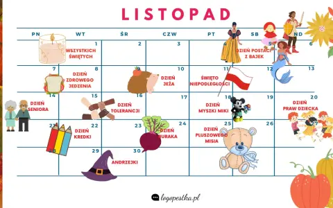 5 listopada nietypowe święta na kalendarzu: Dzień Postaci z Bajek, Dzień Pluszowego Misia, Dzień Dziecka i wiele innych.