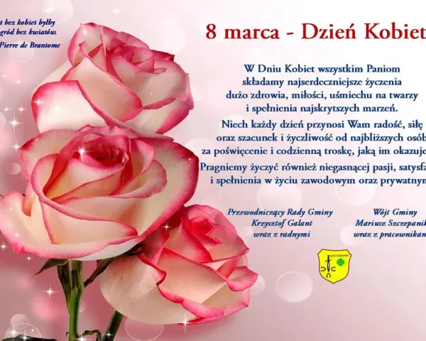 Dzień Kobiet na świecie celebrowany z różami. Życzenia zdrowia, miłości i spełnienia marzeń dla wszystkich Pań.