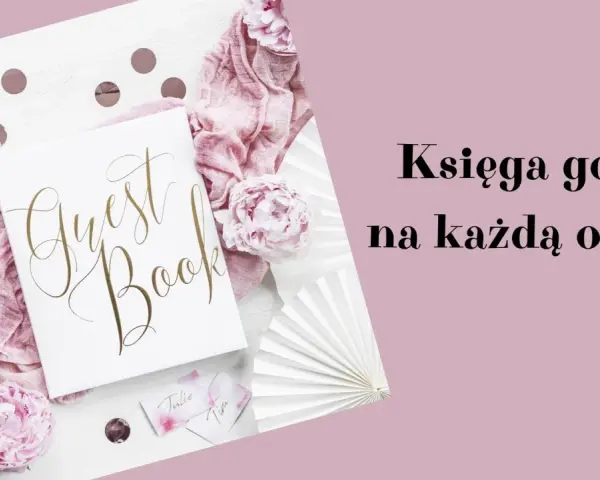 Elegancka księga gości z piwoniami i wstążką. Pomysły na wyjątkowe wpisy.