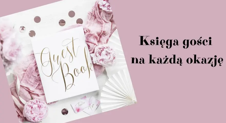 Elegancka księga gości z piwoniami i wstążką. Pomysły na wyjątkowe wpisy.